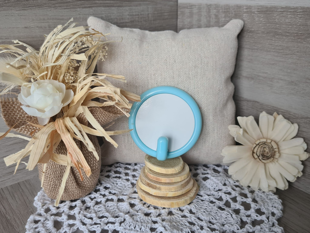 Grand crochet avec photos Rond Ø 6.8 cm Bleu 