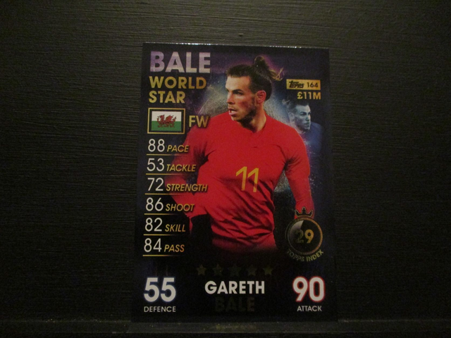 Gareth Bale - World Star Match Attax 101 Original Trading Card