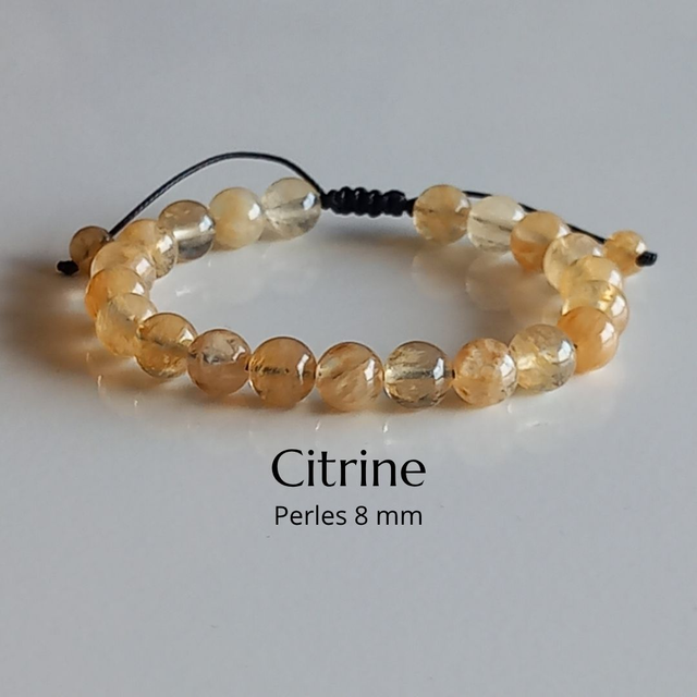 Bracelet ajustable en Citrine