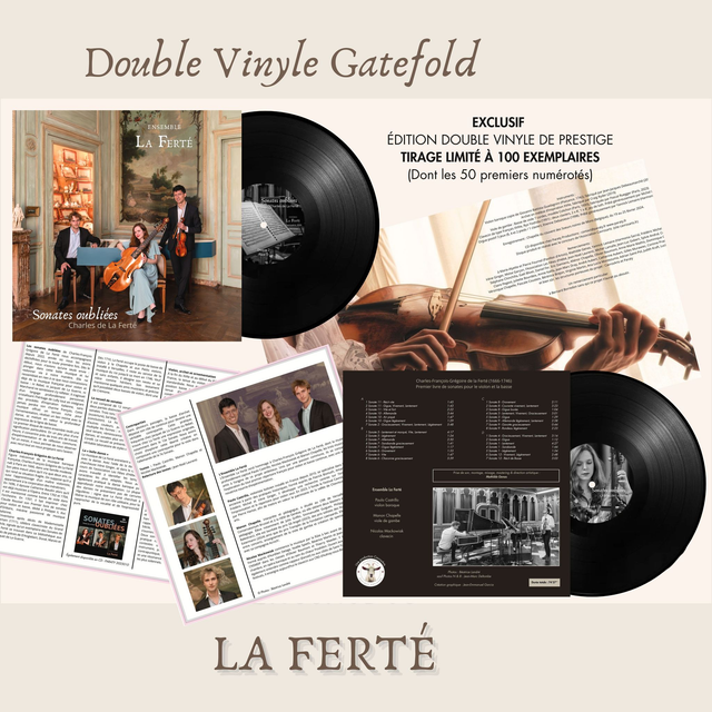 Double Disque Vinyle "La Ferté, les sonates oubliées" (édition limitée à 100 exemplaires)
