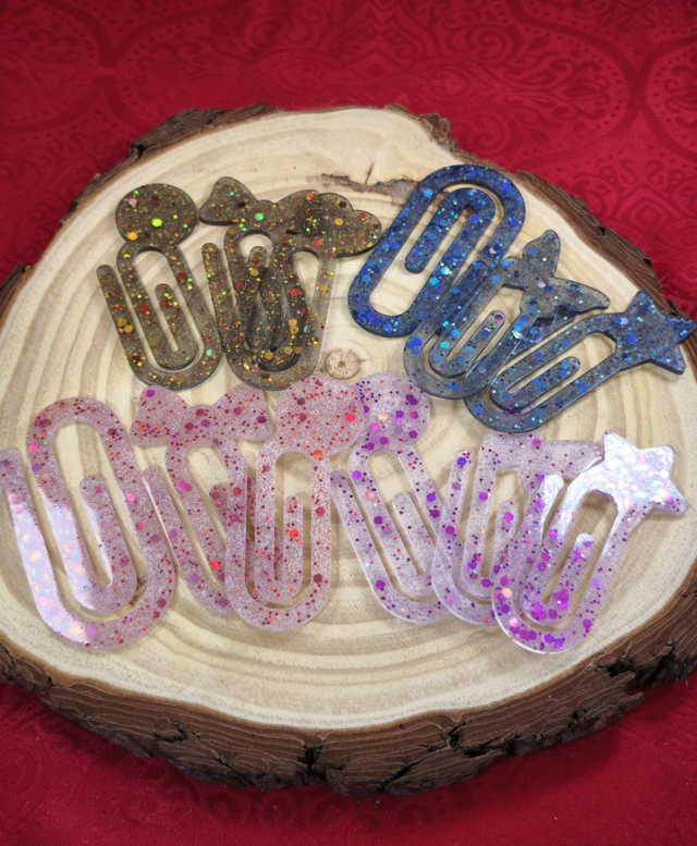 Trombone marque-page pailletés