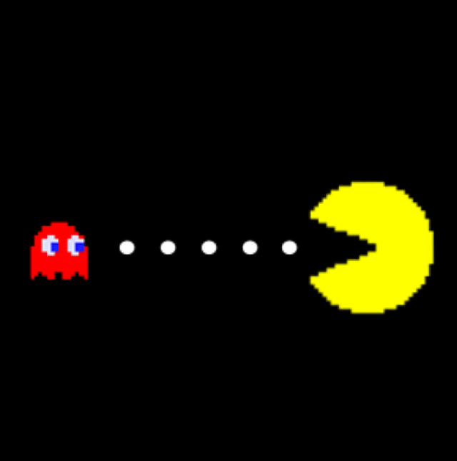 Puces d&#039;oreilles Pacman et monstre