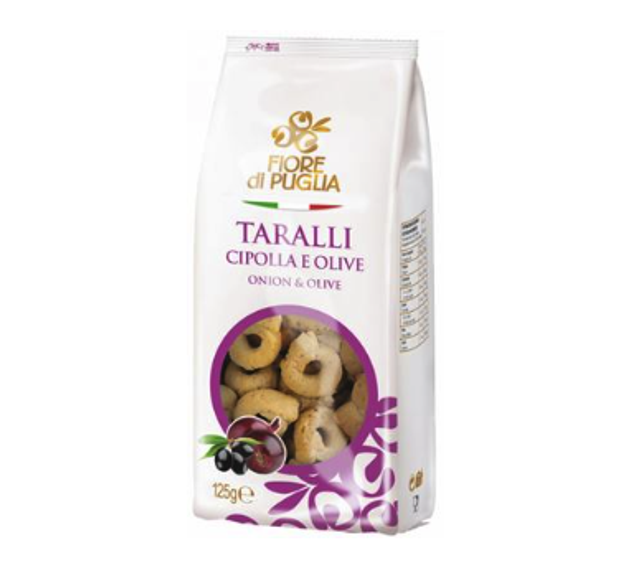 Fiore di puglia - Taralli - Hagymás olivás 250g
