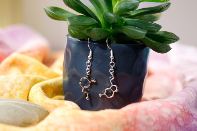 Boucles d'oreilles Dopamine × Sérotonine