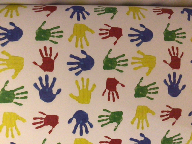 Gift Wrap Rewrapped Handprint