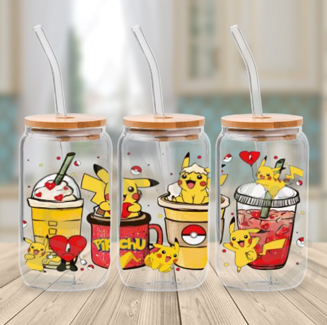 Canette en verre - Pikachu