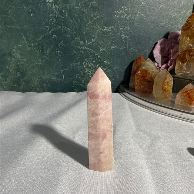 Pink opal tower with dink