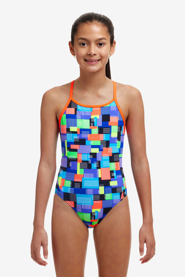 GIRL'S FUNKITA CHIP SET DIAMOND BACK ONE PIECE