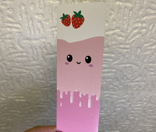 Marque-page&Note Lait fraise