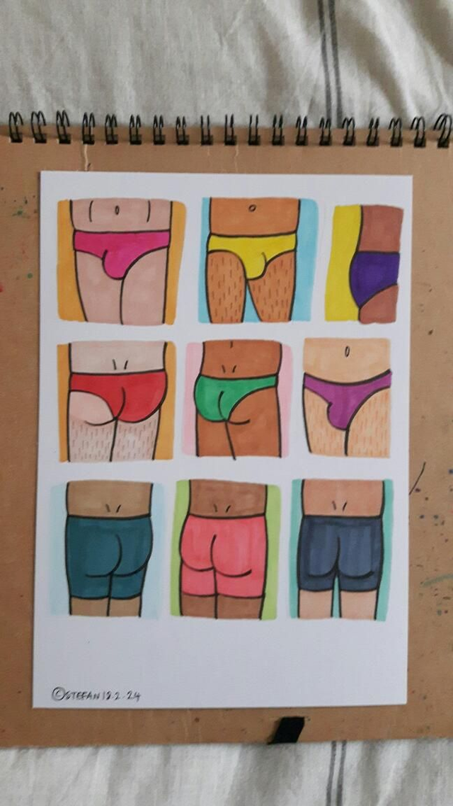 Swimwear Pin-Up 18.2.24 (Original Drawing)