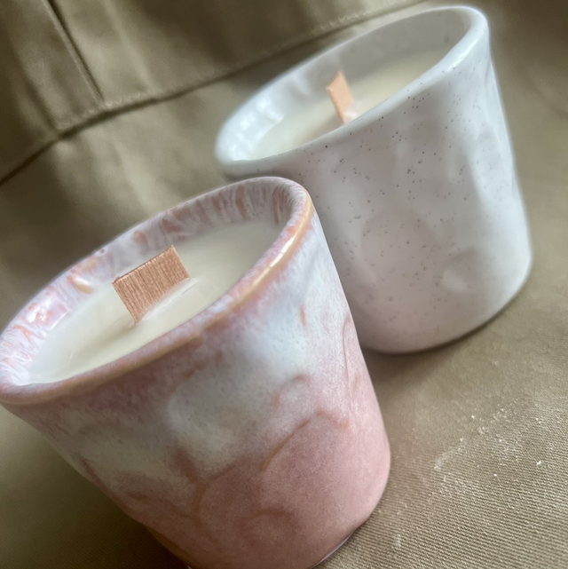 Portuguese Ceramic Espresso Cup Candles