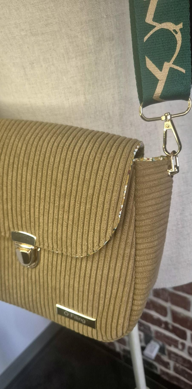 Sac "Alba" velours camel