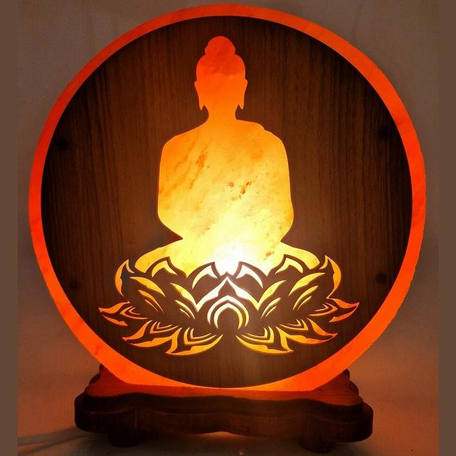 "Bouddha lotus" - Lampe de sel à frame 5 kg