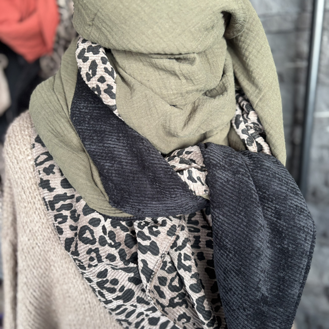 Écharpe Fauve Kaki 