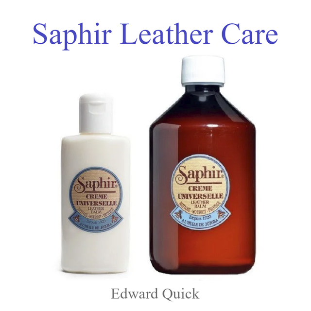 SAPHIR BEAUTE DU CUIR - CREME UNIVERSELLE (LEATHER BALM CREAM) - 150ml Neutral or Black and 500ml or 1000ml Neutral