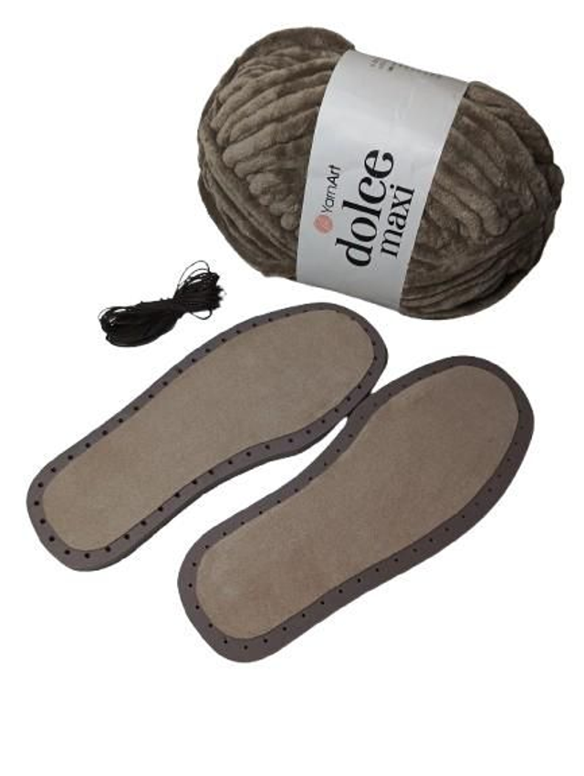 Dárková sada na výrobu pantoflí, caffe