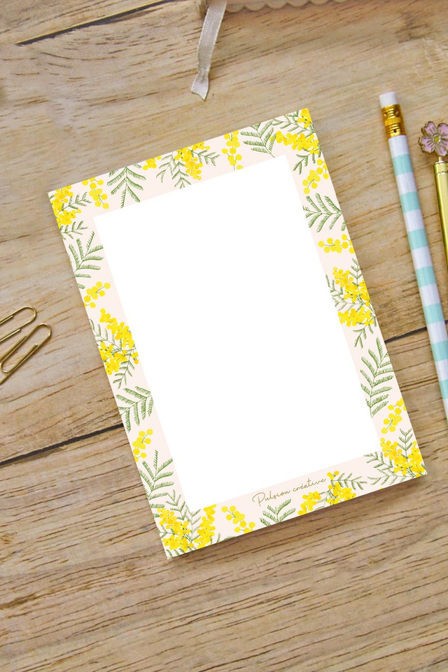 Bloc-notes A6 "MIMOSA" 