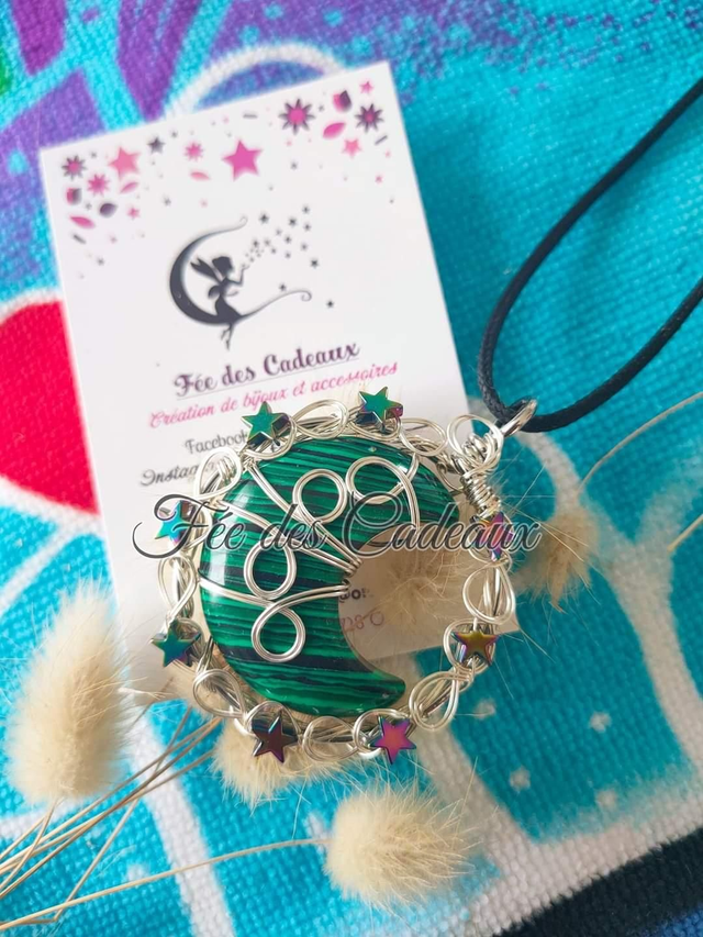 Pendentif "Nuit Étoilée" Malachite 