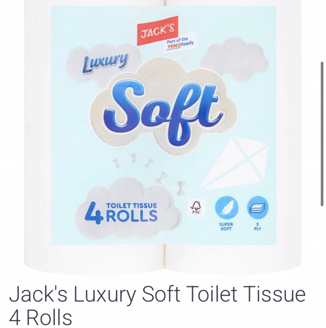 Toilet tissue 4 Rolls, Jacks