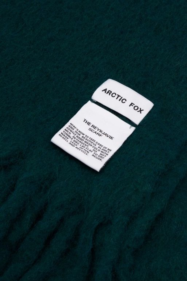 Arctic Fox Merino Wool Blend Scarf - Dark Forest Green