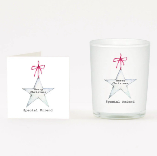 Christmas Star Candle with Card Set