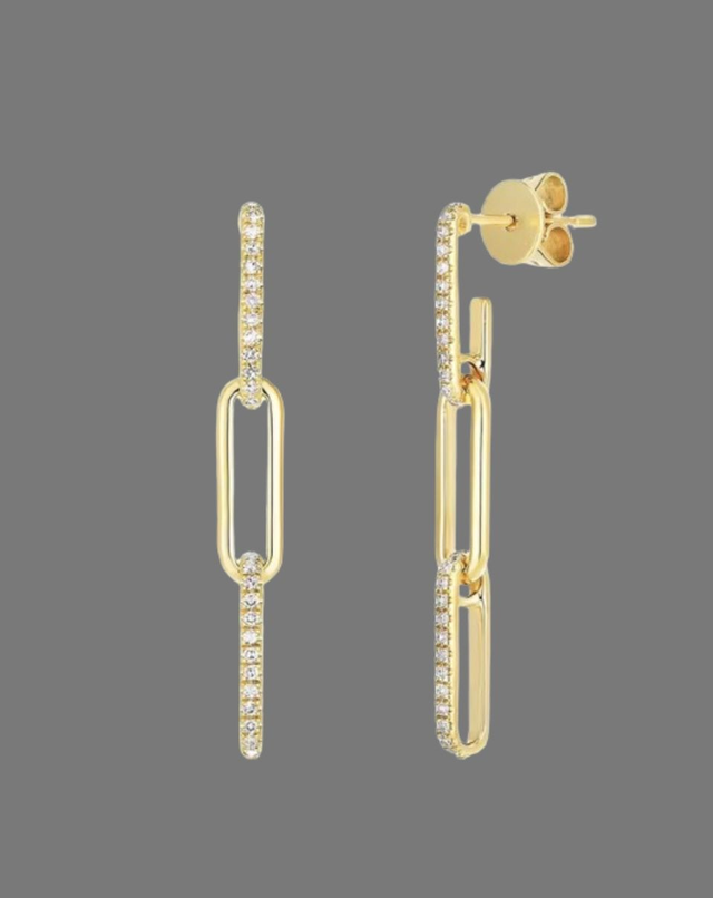 Crystal Chain Link Earrings