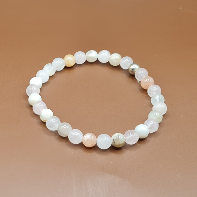 Bracelet Quartz rose – pierre de lune