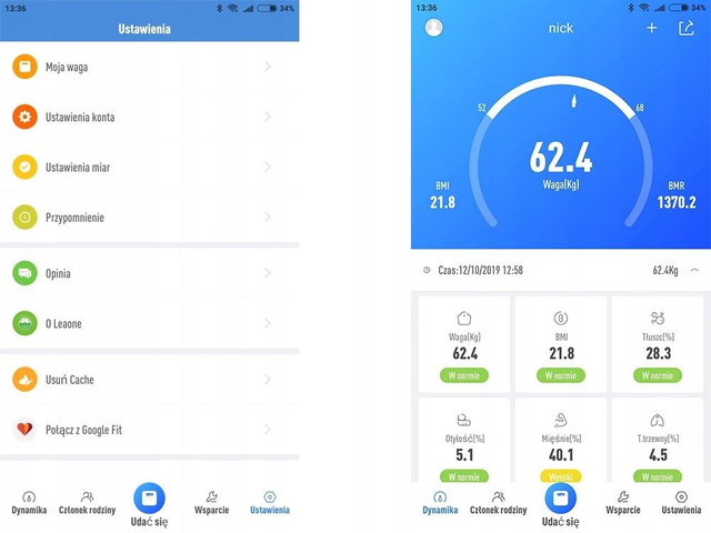 Pèse-personne analytique intelligent avec Bluetooth jusqu'à 180 kg