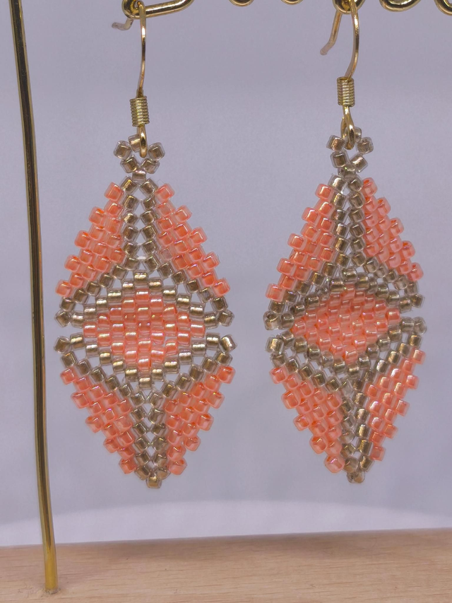 Boucles Géo Corail et sable