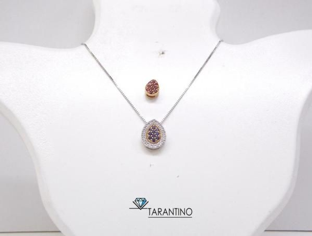 GADV collana goccia con zaffiri o rubini