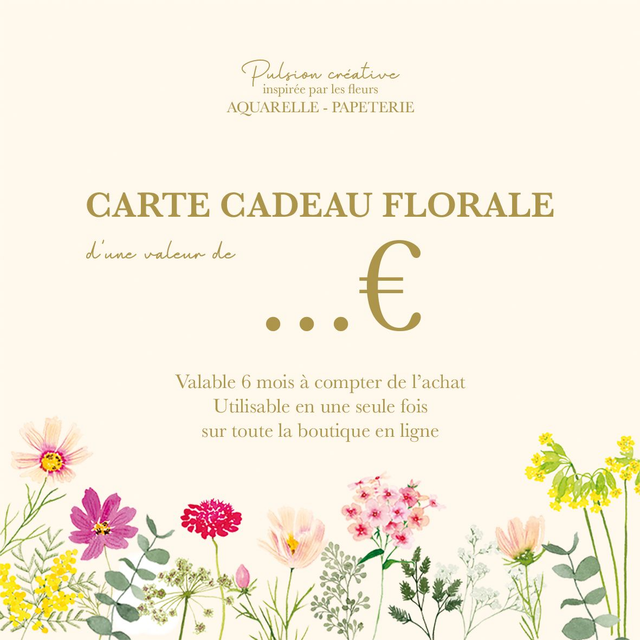 Carte Cadeau Pulsion créative – Montant au choix 🎁