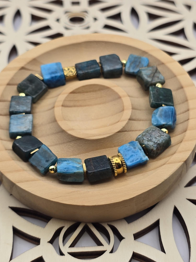 Bracelet Apatite carré 1 cm
