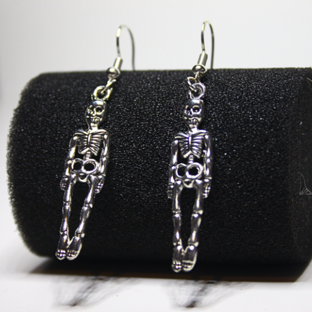Long Skeleton Earrings