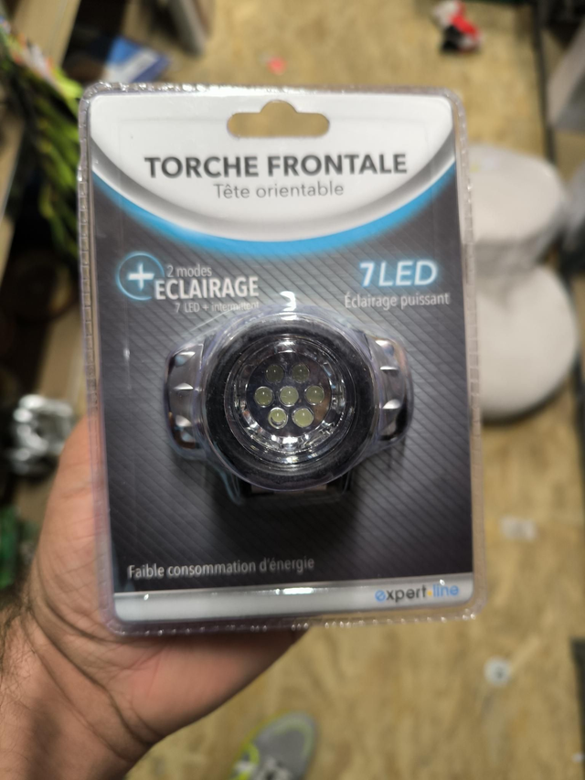 TORCHE FRONTALE 7 LED ORIENTABLE 