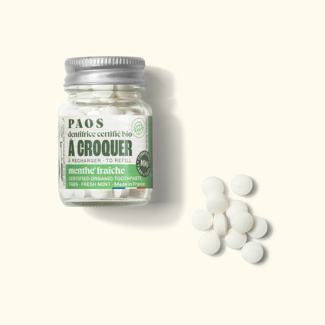 Dentifrice à Croquer Menthe fraiche Paos - flacon 100 pastilles