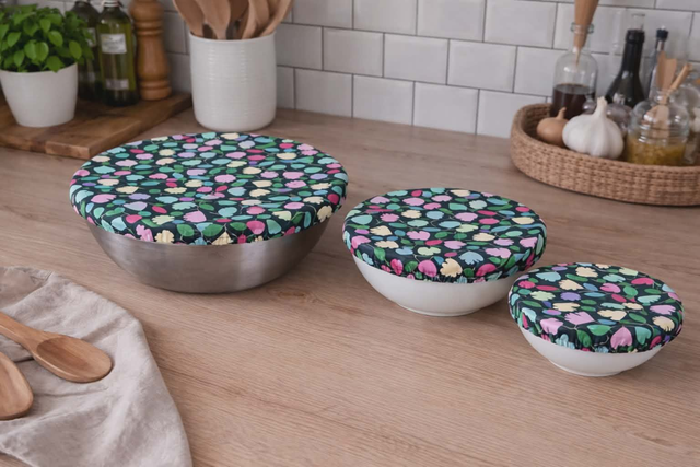 Lot charlottes à plat fleurs multicolores