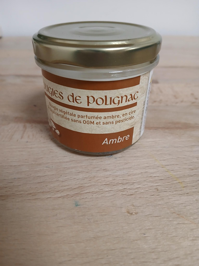 Bougie cire de soja ambre