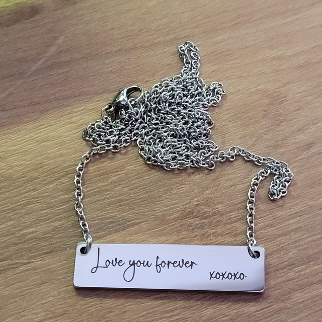 Halsketting met gravure - Love you Forever xxx 