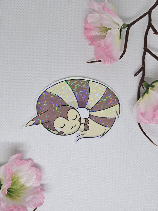 Furret Sleeping| Holographic Sticker