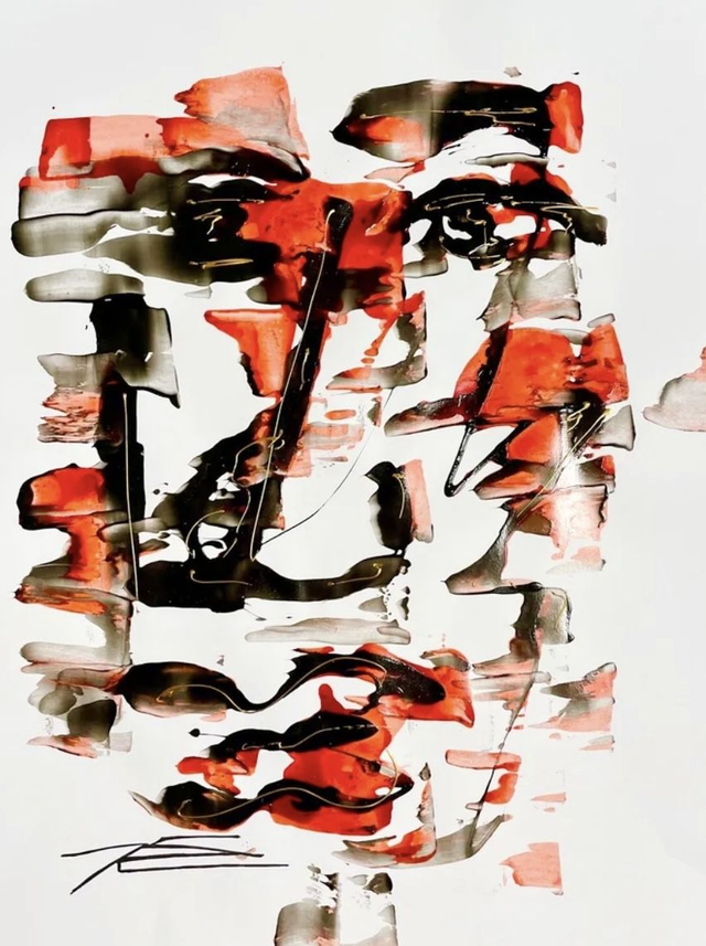 Oeuvre sur papier - Volcano - 50x65cm