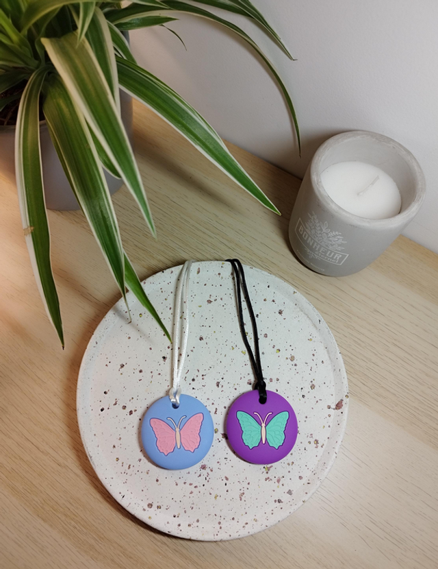 Pendentif Papillon en silicone | Collier sensoriel à mastiquer, machouilleurs | TDAH, TSA, Dys