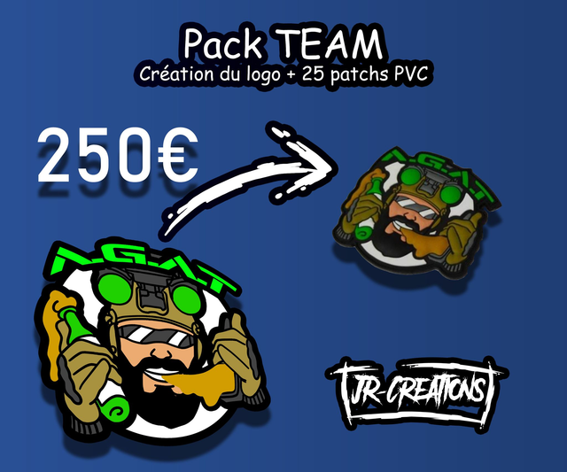 Pack Team : Logo + Patchs PVC