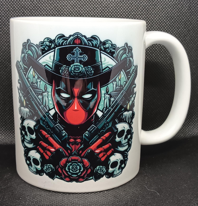 Custom Printed Cowboy Deadpool Design Mug