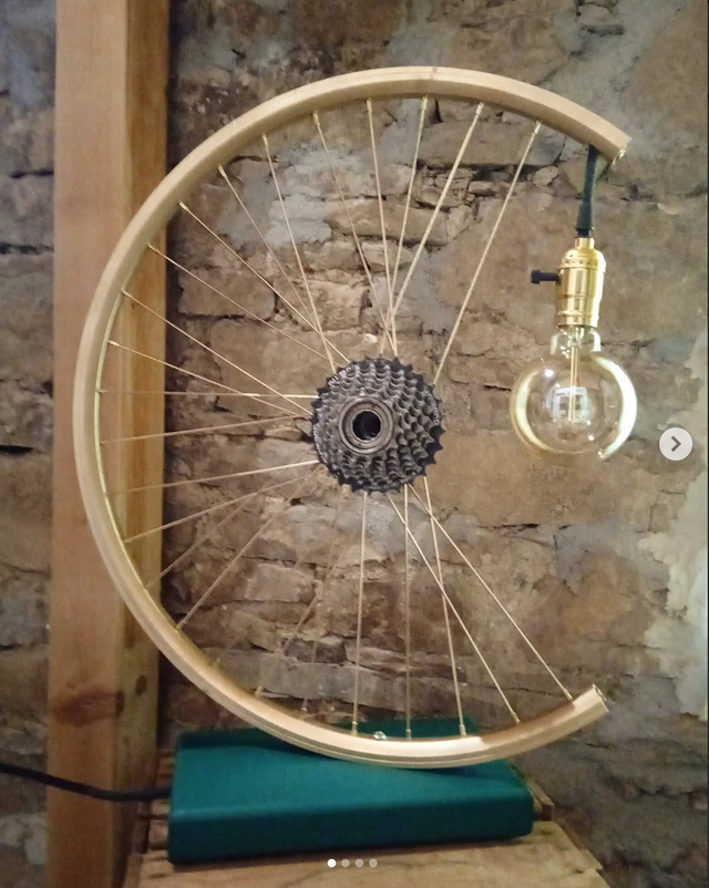 Lampe Roue de Vélo Upcycling