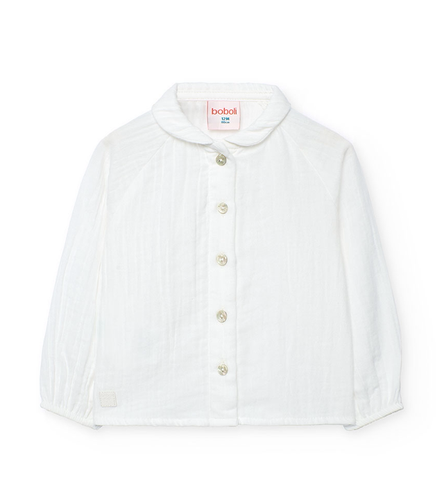 Boboli - camicia mussola bianca 