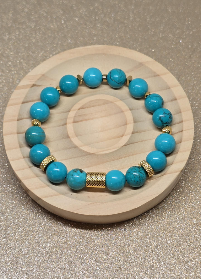 Bracelet Turquoise de Chine en 1 cm 