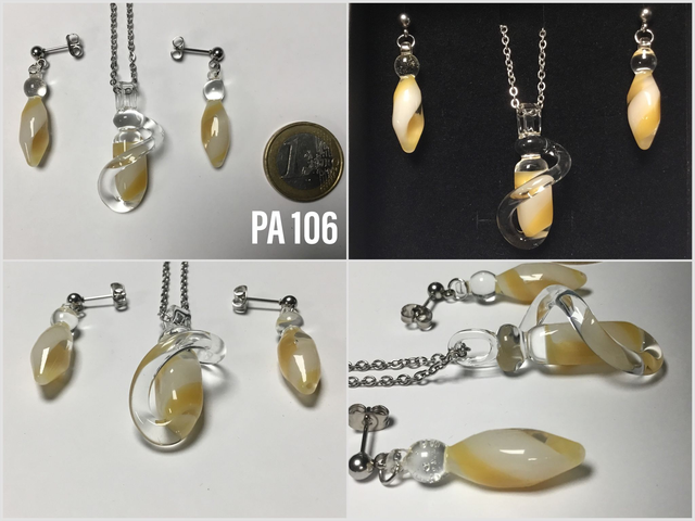 Parure pendentif boucles d’oreilles réf PA 106