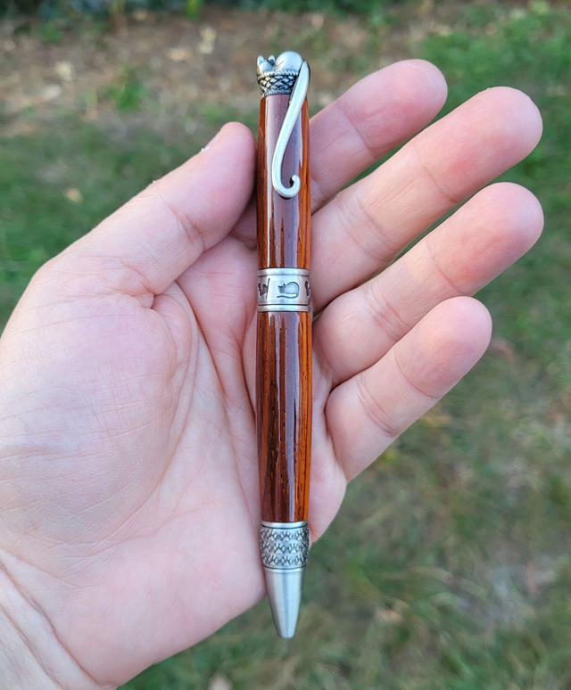 Stylo Mistigri étain en cocobolo