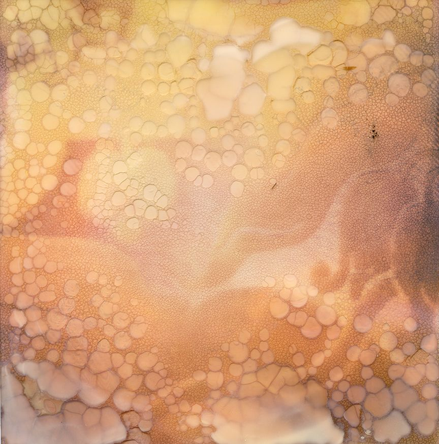 Polaroid Destruction Art - 11 x 12 inches