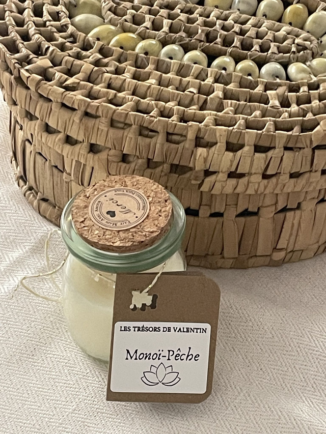 Bougie petite monoï pêche 60g